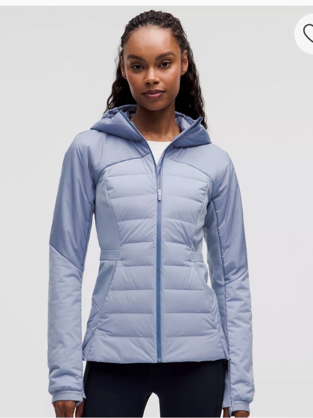 lululemon athletica Light Lavender Quilted Hooded Jacket